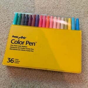 Pentel Arts Color Fine Point Pen *34 Piece Marker Set in Storage Box